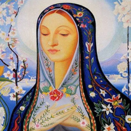 La joven devota Hildegarda.