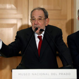 El exministro socialista y exsecretario general de la OTAN Javier Solana, ha sido elegido por unanimidad nuevo presidente del Real Patronato del Museo del Prado. EFE