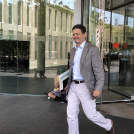 Oriol Pujol sale de la Ciudad de la Justicia. EUROPA PRESS