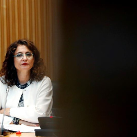 La ministra de Hacienda, María Jesús Montero, en el Congreso. EFE/Juan Carlos Hidalgo