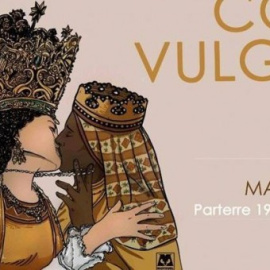 Cartel de dos vírgenes besándose para la celebración de Orgullo LGTBI en Valencia en 2016