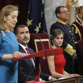 Ana Pastor durante su discurso en el acto de celebración del 40 aniversario de las primeras elecciones democráticas. EFE