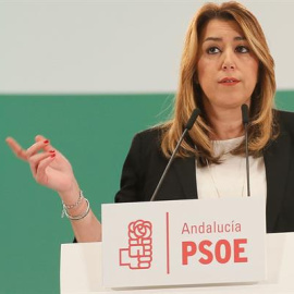 Susana Díaz, este lunes en Sevilla. EFE/ José Manuel Vidal