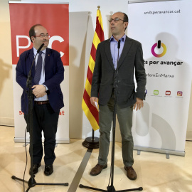 Miquel Iceta (PSC) y Oriol Molins (Units per Avançar). E.P.
