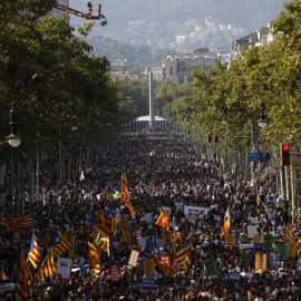 Gran marcha contra el terrorismo en Barcelona.EFE/Alberto Estevez
