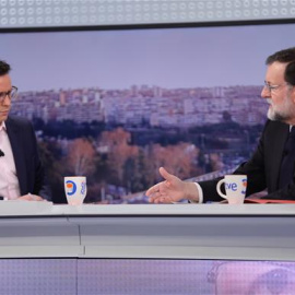 El presidente del Gobierno, Mariano Rajoy, en el programa "Los Desayunos" de TVE. MONCLOA