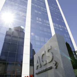 Detalle de la sede de ACS, en Madrid.