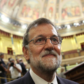 El presidente del Gobierno, Mariano Rajoy, en el hemiciclo del Congreso. Archivo REUTERS