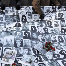 Fotografías de desaparecidos en el franquismo.- EFE