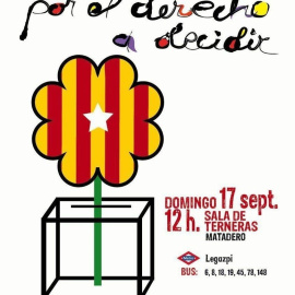 Cartel de la convocatoria del acto de 17 de septiembre en Madrid en apoyo del referéndum en Catalunya. | EP