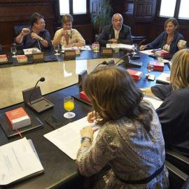 La Mesa del Parlament en su reunión del pasado martes 5 de septiembre. | EFE