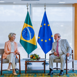 Lula da Silva junto a Ursula von der Leyen en Brasiliaq, a 12 de junio de 2023