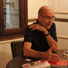 El filósofo estadounidense David Schweickart, durante la entrevista /Carmen Madorrán