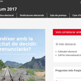 La web referendum.cat, antes de su cierre.