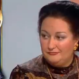 Montserrat Caballé en la entrevista con Mercedes Milá / TWITTER