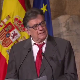 Luis Landero durante su alocución con motivo del Día de Extremadura.