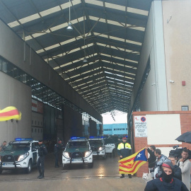 Registro en una imprenta de sant Feliu por el 1-O. EUROPA PRESS