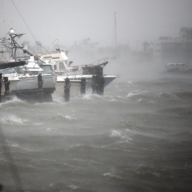 El temporal de Irma agita con fuerza la bahía sur de Miami.REUTERS/Carlos Barria