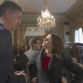 El líder del PPC, Xavier García-Albiol, y su homóloga de Ciudadanos en Catalunya, Inés Arrimadas, en una imagen de archivo. EFE