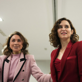 La presidenta de la Comunidad de Madrid, Isabel Díaz Ayuso, en un desayuno-coloquio convocado por el Club Siglo XXI.- EFE