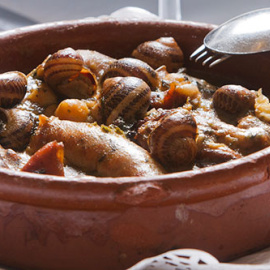 Cassola de tros amb caragols