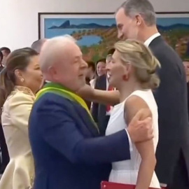 Lula da Silva y Yolanda Díaz, en Brasilia.