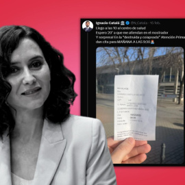 Imagen combinada de Isabel Díaz Ayuso y un tuit. — Europa Press / Twitter / Tremending