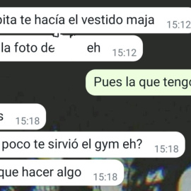 Detalle de la conversación de Whatsapp difundida por una usuaria de Twitter. / @MayyRules