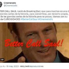 Una captura de pantalla del hilo de Cinemelodic sobre 'Better Call Saul'