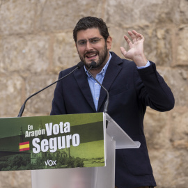El candidato a la presidencia del gobierno de Aragón por Vox, Alejandro Nolasco. EFE/Antonio Garcia