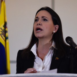 La candidata a la presidencia de Venezuela, María Corina Machado, a 29 de junio de 2018.