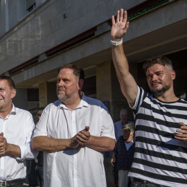 Arnaldo Otegi, Oriol Junqueras y Gabriel Rufián