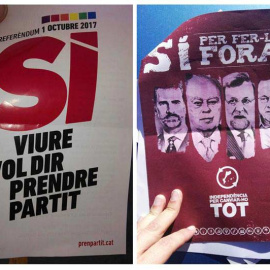 Combo de fotografías facilitadas por la Guardia Civil que ha ha intervenido en una empresa de la localidad barcelonesa de Montcada i Reixac. | EFE