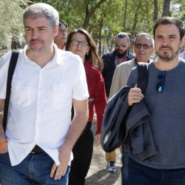 Unai Sordo (CCOO) y Alberto Garzón (IU) durante clausura de Escuela de Verano IU. IU/JOSÉ CAMÓ
