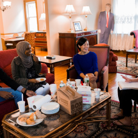 Oxfam acoge a varios refugiados en la antigua casa de Donald Trump. Chris Gregory/Oxfam