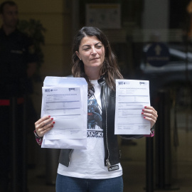 La ex dirigente de Vox Macarena Olona en la Oficina de Registro, en el Ministerio del Interior, a 7 de junio de 2023, en Madrid (España).