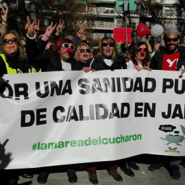 Protesta en Jaén junto a Jesús Candel.