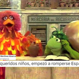 La Gallina Caponata y el caracol Pérez Gil, en 'Barrio Sésamo'.