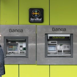 Cajeros automáticos de Bankia en Madrid. E.P.