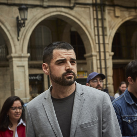 26/07/2023 El líder de Podemos Galicia, Borja San Ramón, durante una visita a Ourense