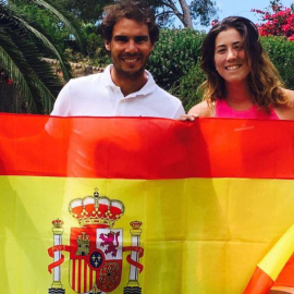 Nadal y Muguruza, en una foto colgada por la tenista en su Twitter.