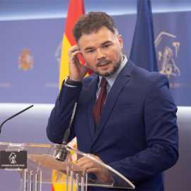 El portavoz de ERC, Gabriel Rufián, en una foto del pasado día 11.- EDUARDO PARRA (EUROPA PRESS)