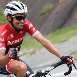 Alberto Contador durante la decimoctava etapa de la Vuelta Ciclista a España.EFE/Javier Lizón