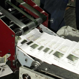 Imagen de archivo de una rotativa. EFE