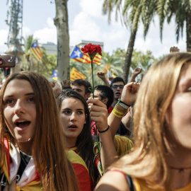 Miles de personan reclaman la libertad de los detenidos frente al TSJCat. XAVI HERRERO