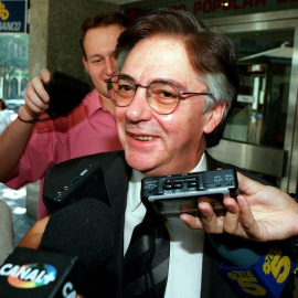 01/08/2023 Foto de agosto de 1995 de Francisco Paesa, tras una comparecencia en la Audiencia Nacional