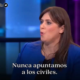 La embajadora israelí en Reino Unido durante la entrevista.