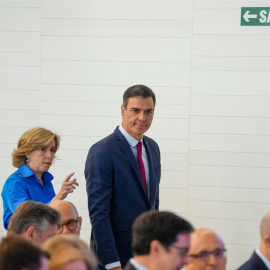 El presidente del Gobierno en funciones, Pedro Sánchez, en una imagen de archivo tomada en la inauguración de la Galería de las Colecciones Reales, a 25 de julio de 2023 en el Palacio Real de Madrid