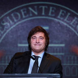 Javier Milei, nuevo presidente de Argentina, en una imagen de la noche electoral. - Agustin Marcarian | REUTERS