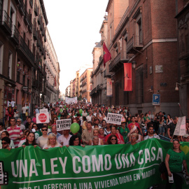 Manifestación por la ILP de vivienda en Madrid/ F.G.